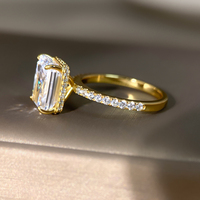 Bagues tendance en laiton avec zircon taillé 8A pour femmes, idéales pour les fêtes et mariages, plaquées or 18 carats et rhodium