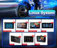 Écran de navigation GPS DVR pour moto et voiture, 5 pouces, étanche, Android Auto, CarPlay