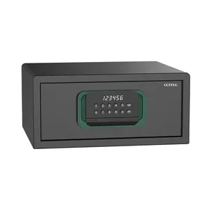 Cotell-caja fuerte DS-320 para habitación de Hotel, teclado iluminado con acabado negro de lujo, pantalla Led grande, Strongbox