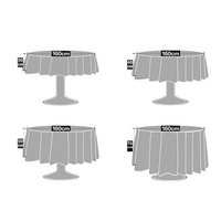 Nappes de table en polyester multicolores, imperméables, pour banquets, mariages, tables rondes
