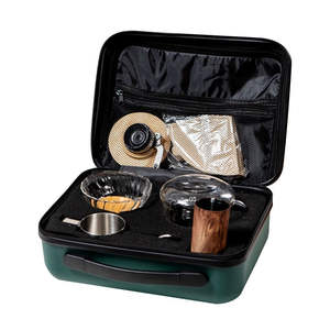 مجموعة معدات القهوة للسفر في الهواء الطلق الشائعة ، مجموعة حقيبة محمولة للتخييم ، أواني القهوة في الهواء الطلق - Product Image 3