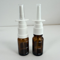 Vente en gros United Mebong NS056 Flacon pulvérisateur nasal en verre de 10 ml, anti-fuite, avec impression sérigraphique pour usage intraveineux