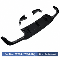 Diffuseur arrière noir brillant style C63 pour Mercedes Benz Classe C W204 2011-2014