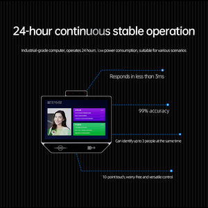 Máquina de asistencia de reconocimiento facial de carcasa de aluminio Asistencia de tiempo Sdk gratis con reconocimiento de código RFID y <span class=keywords><strong>QR</strong></span> para oficina - Product Image 5