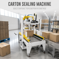 Machine à sceller les cartons, machine à banderoleuse de ruban adhésif pour le dessus et le dessous, pour ligne d'emballage