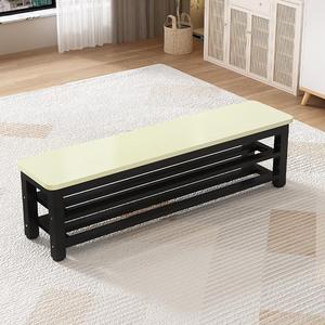 Banc d'entrée en bois massif, banc long commercial durable, tabouret de vestiaire, banc de rangement pour chaussures d'extérieur, utilisation unisexe pour enfant - Product Image 5