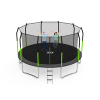 Trampolín Zoshine de 8/10/12/15/16 pies para niños, duradero, de PVC y acero, con red de protección, ecológico, resistente a la intemperie, seguro para niños