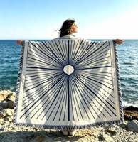 Couverture de voyage compacte personnalisée en jacquard teint en fil avec franges, idéale pour les compagnies aériennes, les hôtels et les cadeaux d'entreprise