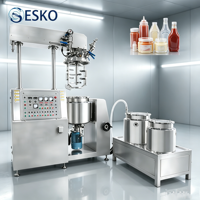 Émulsifiant sous vide chauffant à double enveloppe ESKO 100L, cuve homogénéisatrice en acier inoxydable pour la fabrication de mayonnaise, sauces, ketchup et produits alimentaires