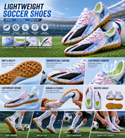 Chaussures de football respirantes TF, chaussures de football pour terrain artificiel, antidérapantes pour hommes, entraînement et matchs