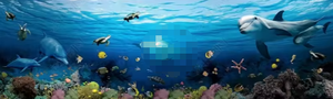 Carta da parati del mondo 3d della parete adesiva dell'oceano sognante - Product Image 4