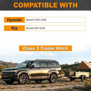 Attelage de remorque classe 3 avec récepteur de 2 pouces compatible avec Hyundai Santa Fe 21-27 et Kia Sorento 21-26 - Product Image 2