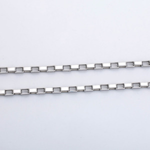 yunnique <b>Titanium</b> Steel Box <b>Chain</b> Men's Necklace 316L Polished Geometric Design Gift Jewelry - Product Image 3