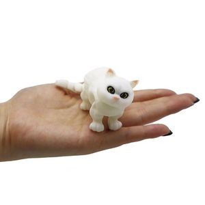 JINCCAI Creativo, Estatua de Gato Blanco Impresa en 3D PLA, Modelo de Animal Articulado, Juguete Educativo para Niños, Regalo de Joyería, Manualidades - Product Image 2