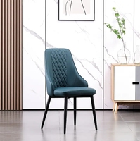 Chaise de salle à manger nordique moderne 2026, stable, en cuir PU, pour appartement, écologique et légère