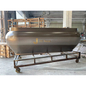 Anw3314 בר פלדה שולחנות בר נירוסטה שולחנות מתכת מותאם אישית מראה זהב מוברש קדמי - Product Image 2