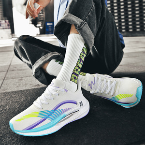 Men's Carbon Plate Running Shoes for Cushion Shock Absorbent <b>Rebound</b> Breathable Mesh Upper Casual Sports Couple Style Trendy - Product Image 1