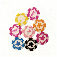 Jetons de poker en céramique colorés, surface lisse et durable, logo personnalisé, jetons de jeu pour casino et soirées