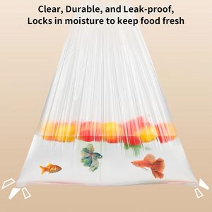 Bolsas de Plástico Transparente para Productos en Rollo, Bolsas de Almacenamiento de Alimentos en Rollo Continuo Fáciles de Rasgar para Frutas, Verduras, Pan y Carne - Product Image 4