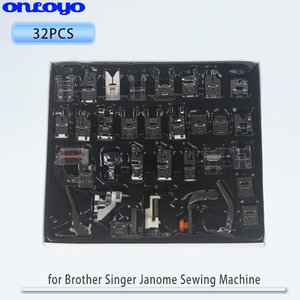 Kit de <span class=keywords><strong>32</strong></span>/42 accessoires pour machine à coudre, <span class=keywords><strong>pieds</strong></span> <span class=keywords><strong>presseurs</strong></span> pour point invisible et reçapage, compatible Brother, Singer, Janome - Product Image 3