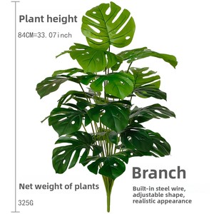 <span class=keywords><strong>Petit</strong></span> arbre artificiel vert à 24 feuilles, style nordique, en pot, pour la décoration de la maison, des mariages et des espaces extérieurs, plante artificielle en pot - Product Image 3