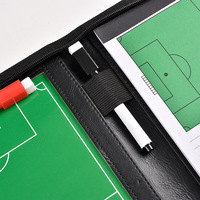 Tableau tactique de football portable en PU, fabriqué en Chine, avec fermeture éclair, pièces d'échecs magnétiques, kit d'arbitre pour table de sable