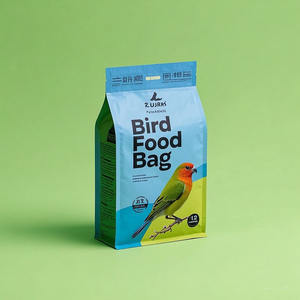 Stampa personalizzata Design all'ingrosso sacchetti riciclabili per uso alimentare uccelli pappagallo piccione pappagallo mangime per animali domestici Stand up fondo piatto sacchetto di imballaggio - Product Image 6