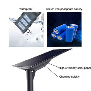 Lampadaire Solaire LED Extérieur Étanche IP65 avec Batterie LiFePO4, Capteur et Télécommande, 60W 80W, en Aluminium, Conception Gratuite du Fabricant - Product Image 3