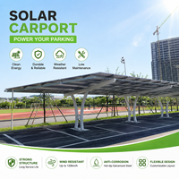 Structure de montage solaire en acier au carbone galvanisé à chaud pour carport, solution personnalisée pour grands parkings