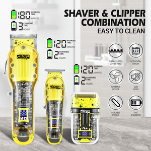 Ensemble de tondeuses à cheveux DSP avec écran LCD, moteur sans balais, modèle rechargeable pour usage domestique - Product Image 2