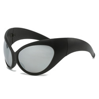 Y2K sport enveloppant lunettes de soleil futuristes 2024 femmes hommes surdimensionné oeil de chat nuances cadre marque de mode Logo lunettes personnalisées