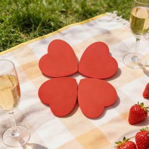 4 Pcs Multiple Styles Pink Heart-Shaped Sticky Note Sets Self-Adhesive Memo <b>Pads</b> Romantic Office Stationery Valentines Gift - Product Image 4