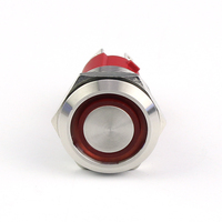 Interrupteur à bouton-poussoir en métal robuste 20A étanche IP65 19MM 1NO 4 broches pour les applications à courant élevé 12VDC en aluminium Max. 250V
