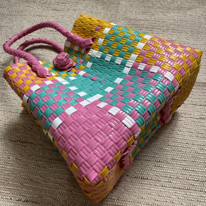 Handbags <b>Luggage</b> Unique Mix Color Handmade Women's Woven Bag Premium Plastic Recycled Material Recycled Weaving From Indonesia - Product Image 5