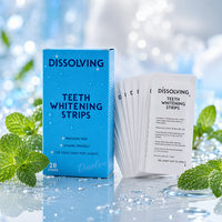 Bandes blanchissantes pour les dents PAP en marque privée, blanchiment avancé, dissolution en 30 minutes, saveur menthe et noix de coco, OEM personnalisé