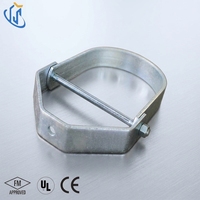 Support de suspension à fourche UTTERLY UTT30 conforme aux normes MSS SP 69 et Federal Spec WW H 171 Type 1 pour support de tuyauterie monté au plafond, électrogalvanisé