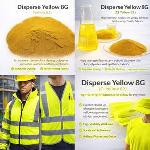 Colorant dispersé Liqian Jaune Fluorescent 10GFF Pigment en poudre 100% pur pour tissu Vente en gros à bas prix - Product Image 6