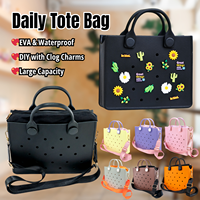 Vente en gros de sac fourre-tout EVA coloré Design perforé pour breloque chaussure sac à main bandoulière imperméable pour femmes sac de sorties d'été sacs à main