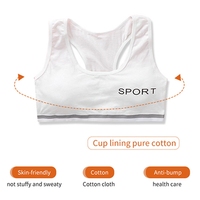 Ensemble de sous-vêtements en coton pour filles, soutien-gorge d'entraînement et culottes pour adolescentes, étudiantes, soutien-gorge sans armatures et culottes pour filles de 8 à 16 ans, soutien-gorge de sport