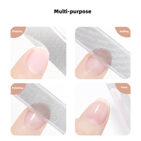 Lime à ongles en verre nano double face 2-en-1, légère, portable, lavable et réutilisable, 90 mm, pour manucure et polissage des ongles naturels