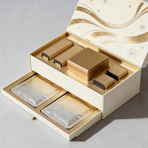 Boîte cadeau rigide personnalisée avec insert <span class=keywords><strong>en</strong></span> papier pour pot de crème cosmétique, coffret cadeau pour soins de la peau - Product Image 5
