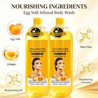 Gel Douche Super Blanchissant 1000ml au Collagène et au Jaune d'Œuf pour un Nettoyage en Profondeur et une Expérience Spa