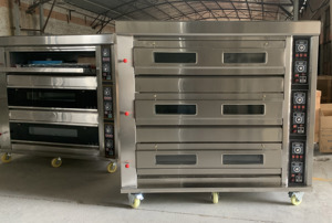 เตาอบแก๊สเชิงพาณิชย์ GRT-90Q 3 ชั้น 9 ถาด อุปกรณ์ทำเบเกอรี่ เครื่องอบขนมปัง เค้ก เตาอบแบบเด็ค GRT-90Q อุตสาหกรรม B - Product Image 3
