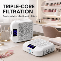 Aspirateur à ongles professionnel rechargeable 6600 mAh, turbine sans balais, collecteur de poussière, triple filtration, pour salon de beauté, vente en gros