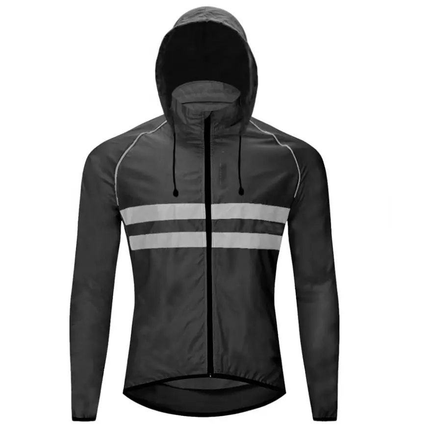 Reflektierende packbare Wind breaker Jacke Beständige Cabrio-Lauf jacke