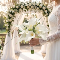 Grandes fleurs artificielles Calla Lily en EVA, effet toucher réel, pour bouquet de mariée et décoration de centre de table