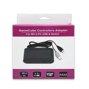 任天堂Wii U Gamecube NGC USB适配器控制器转换器的3合1控制器适配器NGC/电脑/交换机