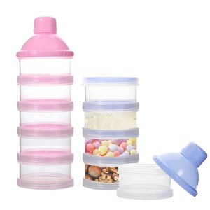 4/5 Grid Portable Milk Powder Formula Dispenser Container Storage Essential Cereal Boxes Toddle Baby Snacks Food Storage Box - Product Image 1