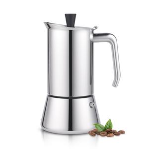 Cafetera Italiana de Acero Inoxidable con Acabado Mate Personalizada, Cafetera Espresso, Cafetera para Cocina, Cafetera Moka - Product Image 1