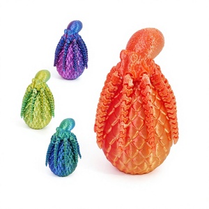 Figurine de pieuvre imprimée en 3D 2026 avec articulations flexibles pour la décoration de bureau à domicile, ornement de table animal marin, cadeau idéal, jouet - Product Image 2